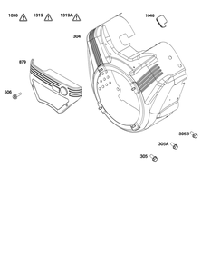 Blower Housing Group Diagram and Parts List for 386447-0435-B5 200000 - 399999 Briggs and Stratton Engine